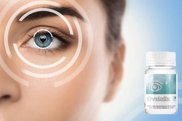 Crystalix capsules, eye vision, woman